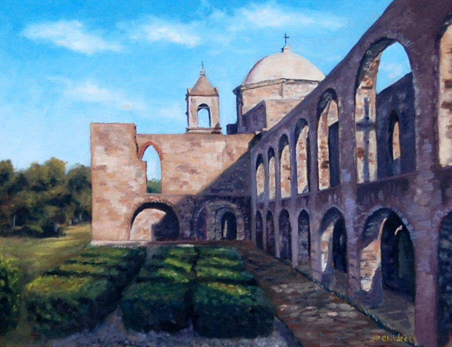 Morning Light at the Mission Painting by J P Childress