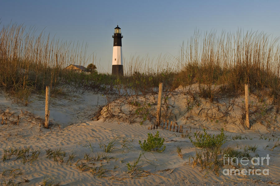 Morning Light on Tybee Island Lighthouse - D001954 Photograph by Daniel Dempster