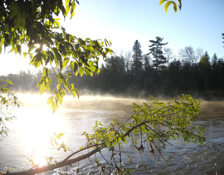 Morning Mist on Mississippi River Photograph by Kent Lorentzen
