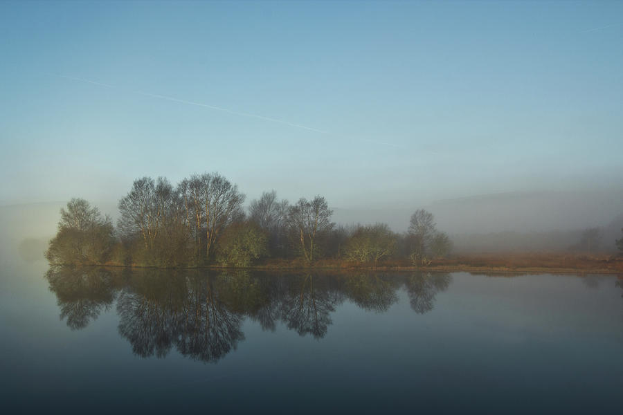 Morning mist on the Vartry Photograph by Celine Pollard