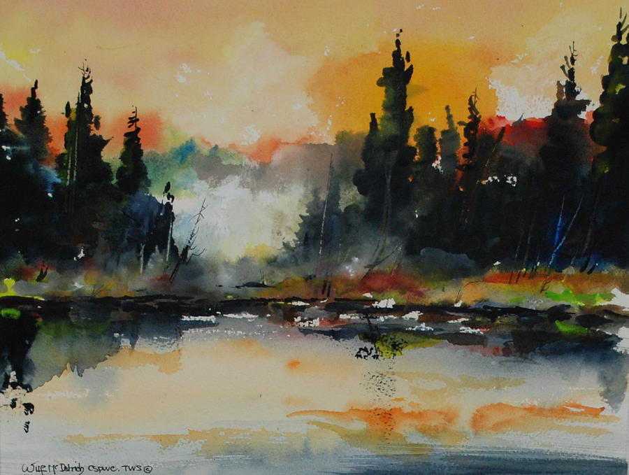 Morning Mists Rising Painting by Wilfred McOstrich