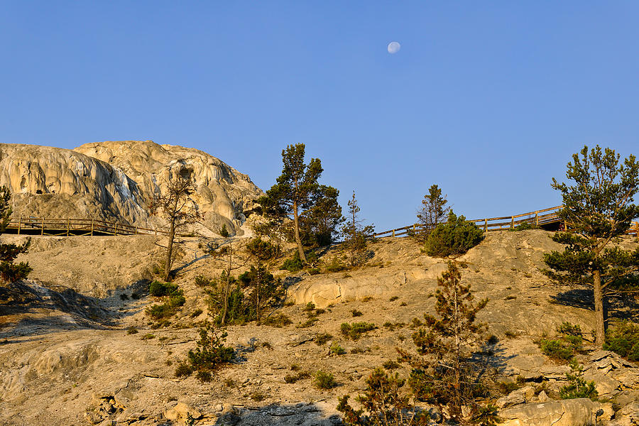 Morning Moon Over Mammoth Photograph by Greg Norrell