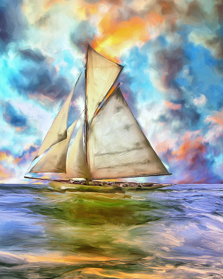 Morning Off Nantucket Island Painting by Dominic Piperata