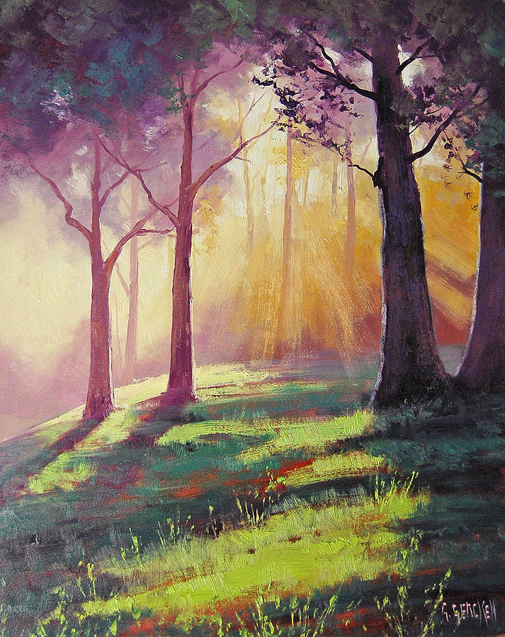 Tree Painting - Morning Sunlight by Graham Gercken