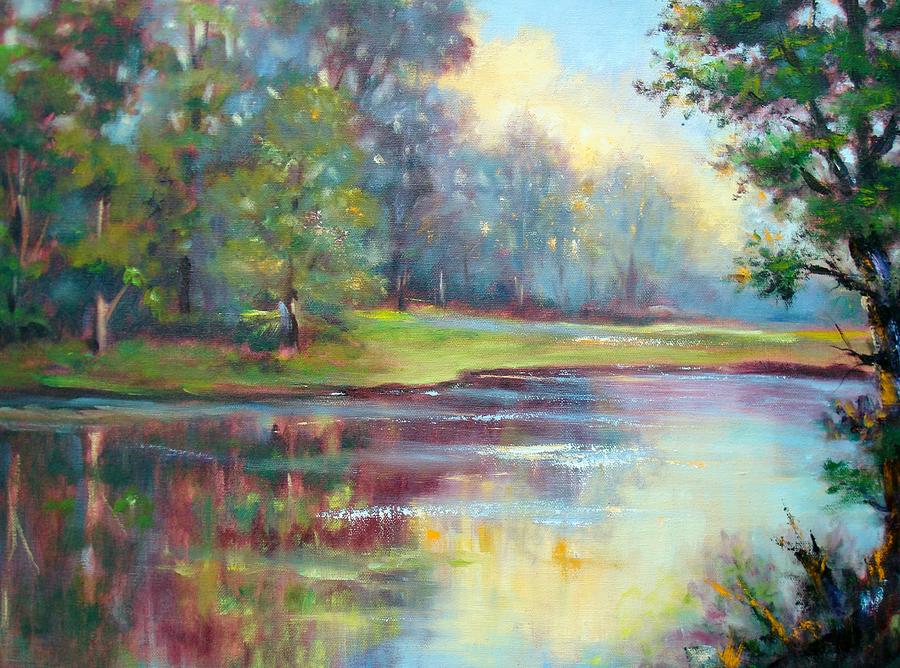 Landscape Painting - Morning Sunlight by Holly LaDue Ulrich