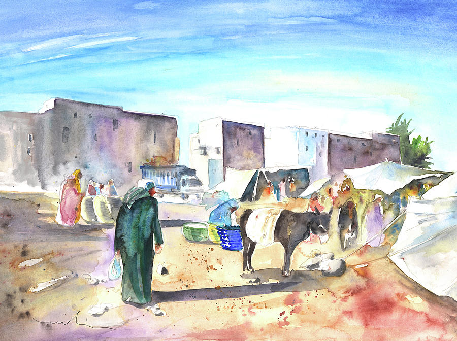 Morrocan Market 05 Painting by Miki De Goodaboom