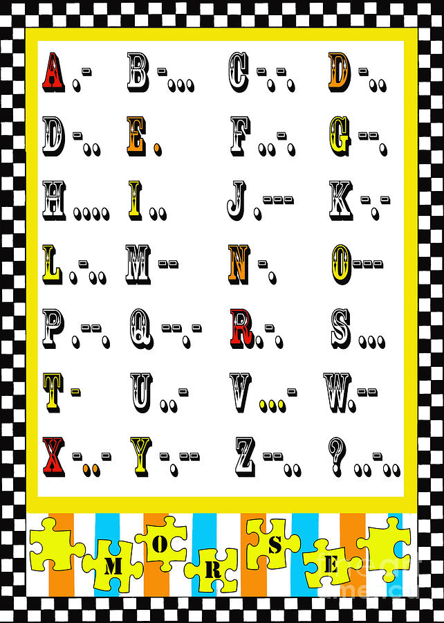 Morse Code Alphabet Chart For Kids