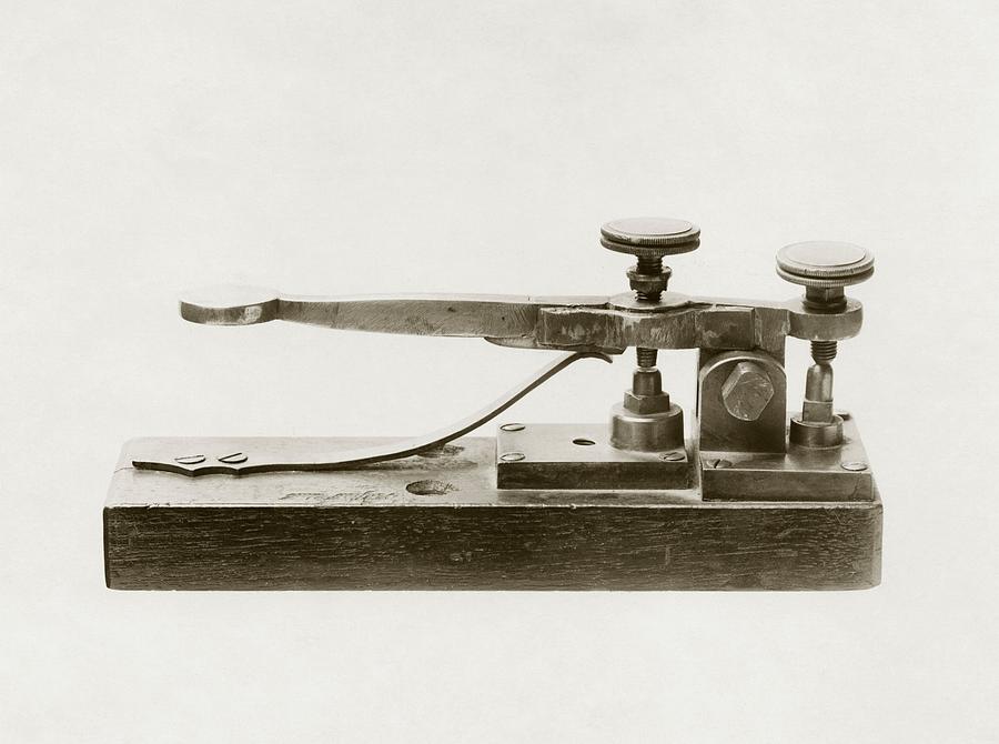 Device Photograph - Morse Telegraph Key by Miriam And Ira D. Wallach Division Of Art, Prints And Photographsnew York Public Library