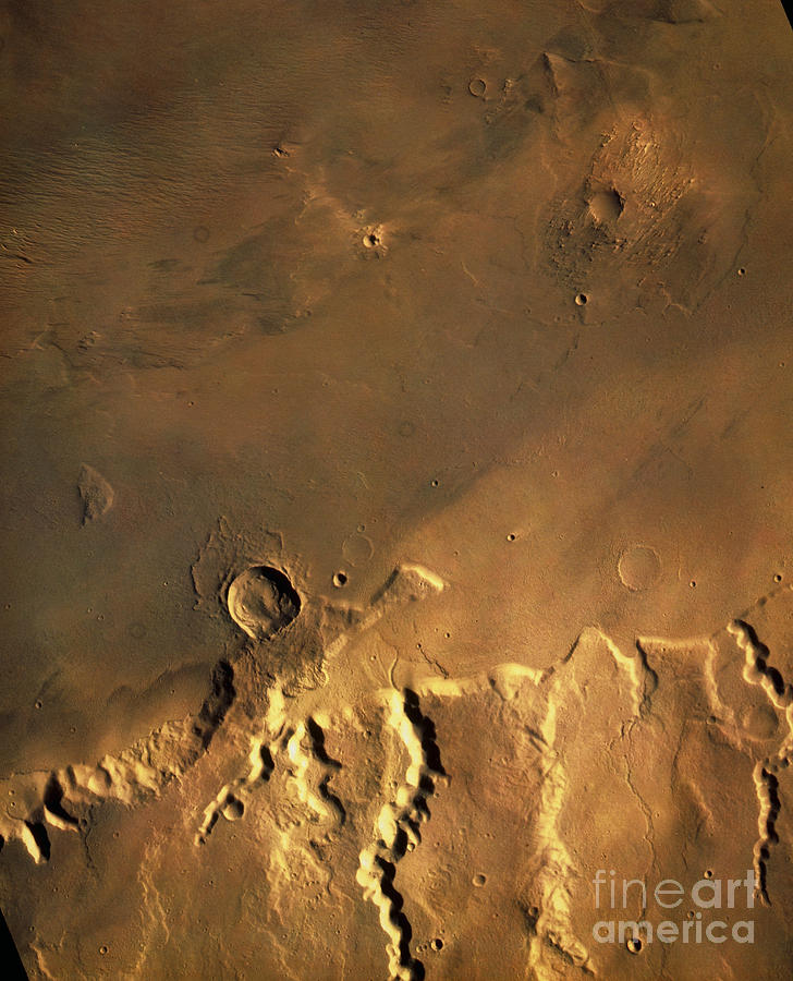 Planet Photograph - Mosaic Of Viking Orbiter Showing by U.S. Geological Survey