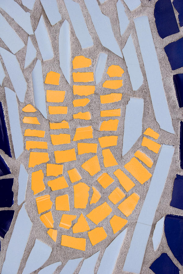 Mosaic Yellow Hand Photograph by Carol Leigh