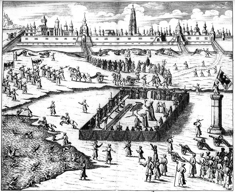 MOSCOW: MASS BAPTISM, c1700 Photograph by Granger