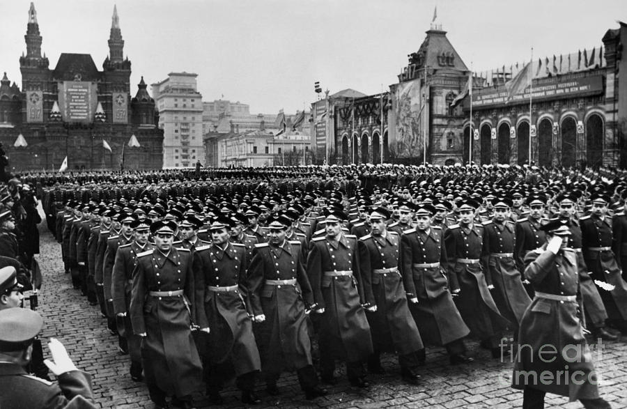 Moscow: Troop Review, 1957 Photograph by Granger