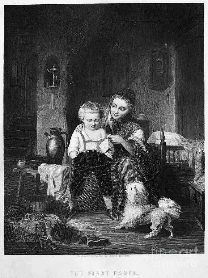 Mother And Child, 1850 Photograph by Granger