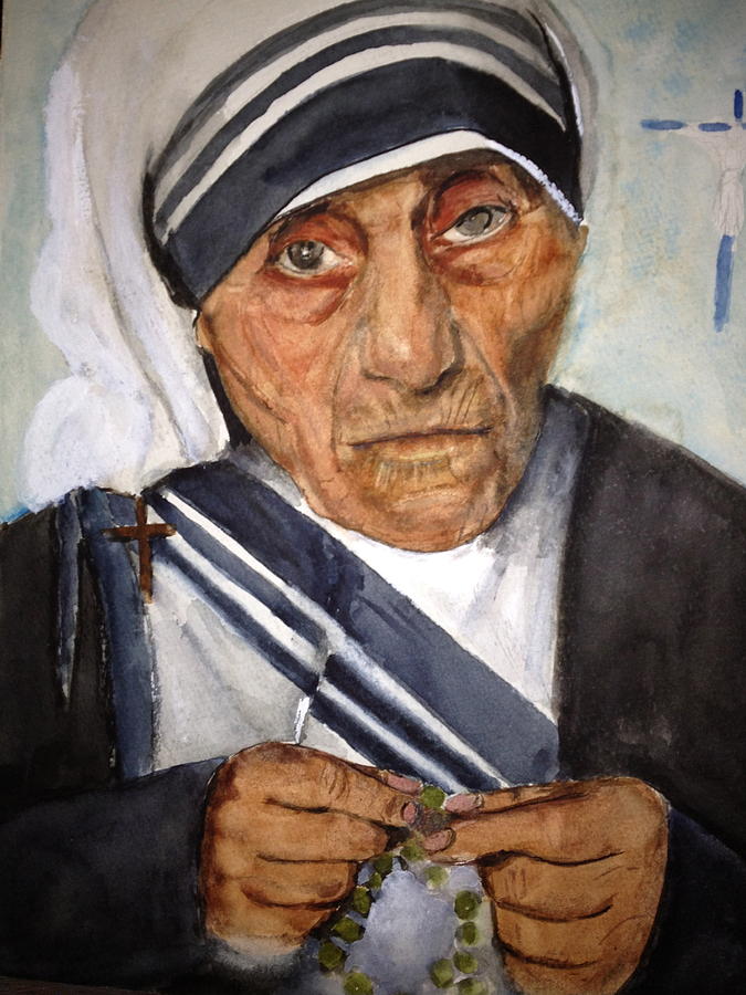 Portrait Painting - Mother by Giti Ala