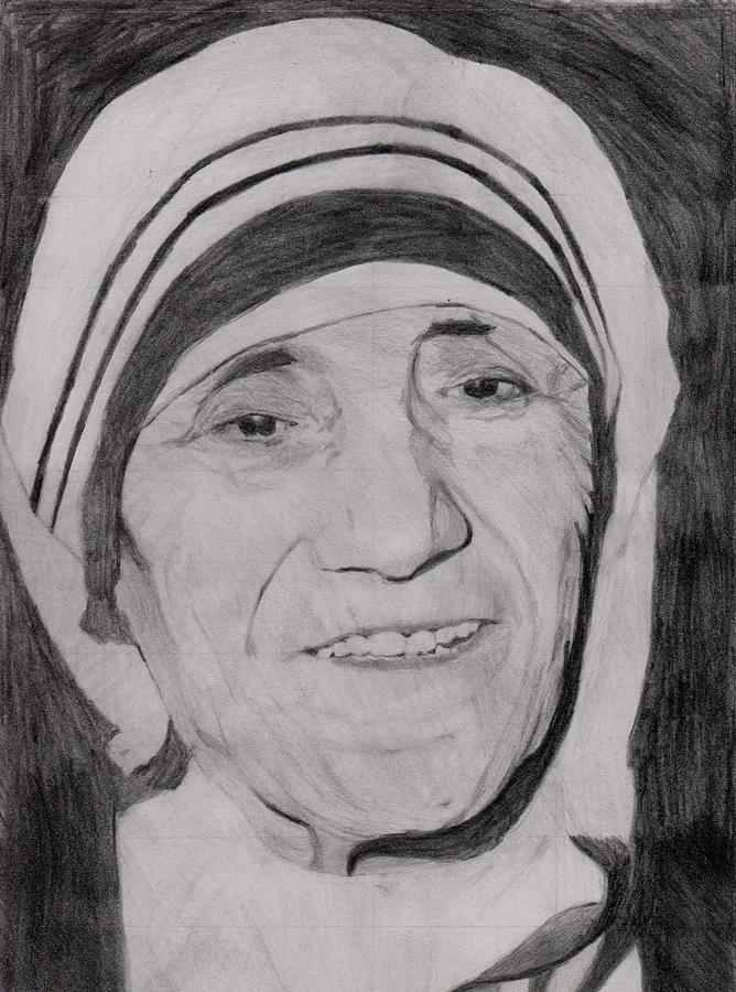 Mother Teresa Drawing by David Tierney | Fine Art America