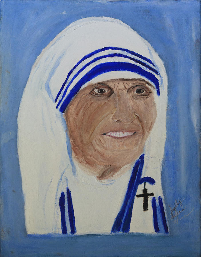 Mother Theresa Painting by Swabby Soileau | Fine Art America