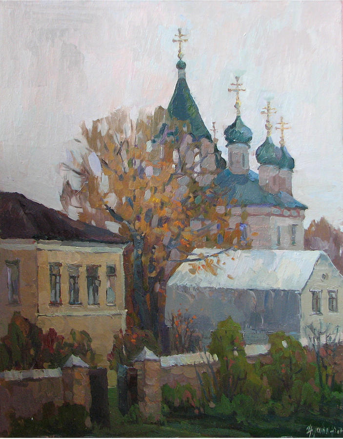 Motives of autumn. City of Serpuhov Painting by Juliya Zhukova