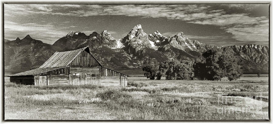 Moulton Barn and the Grand Tetons Photograph by Sandra Bronstein