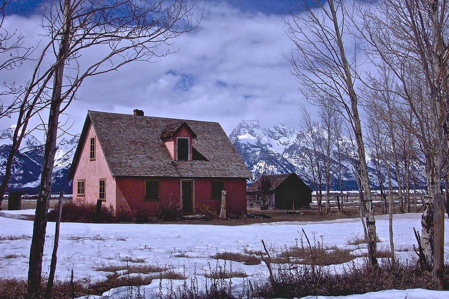 Grand Teton National Park Photograph - Moultons Pink House on Mormon Row by Eric Tressler