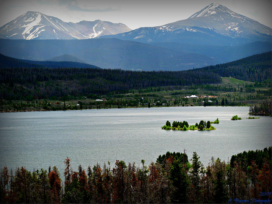 Mount Guyot and Bald Mountain Over Dillon Reservoir Photograph by Aaron Burrows