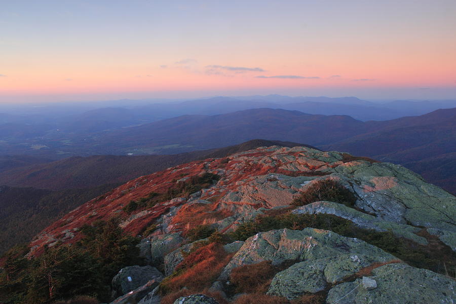 Mount Mansfield Dusk View North Photograph By John Burk   Fine Art America