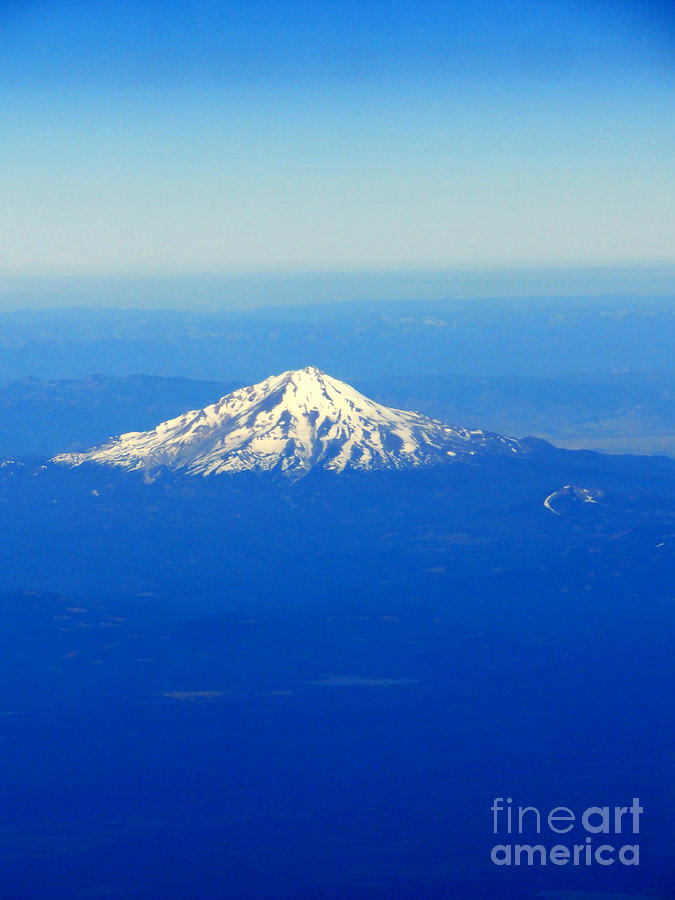 Mount Rainier Aerial Photograph by Al Bourassa