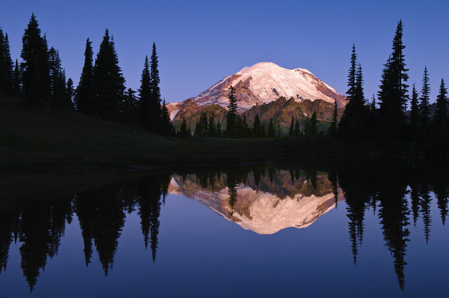 Mount Rainier and Tipsoo Lake Photograph by Greg Vaughn - Fine Art America