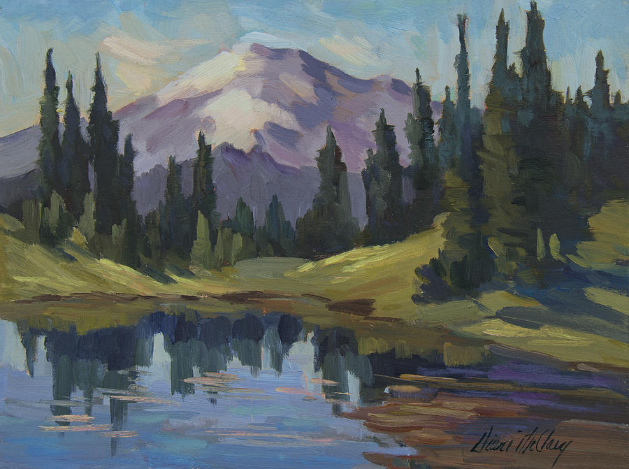 Mount Rainier from Lake Tipsoo Painting by Diane McClary