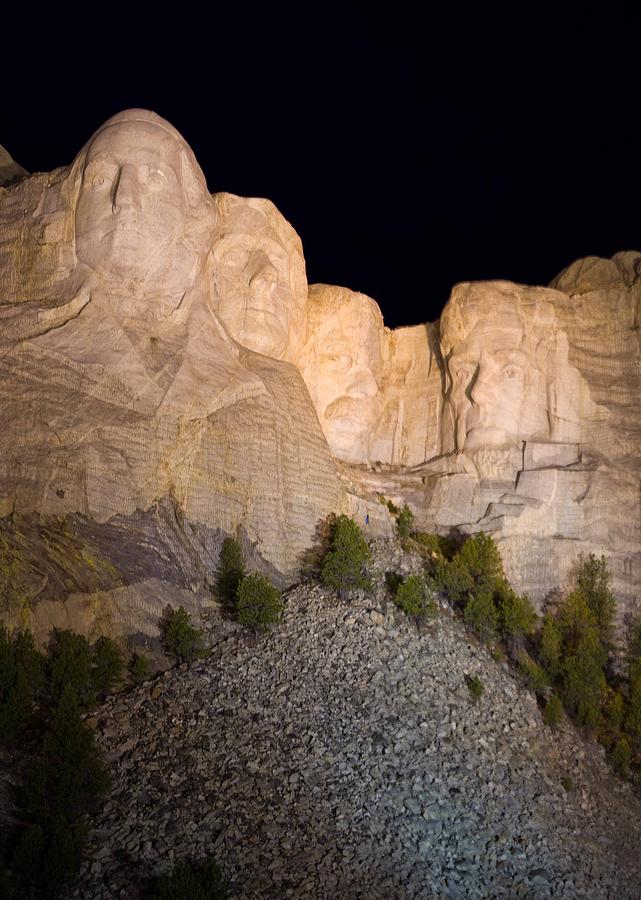Rushmore Photograph - Mount Rushmore at Night by Twenty Two North Photography