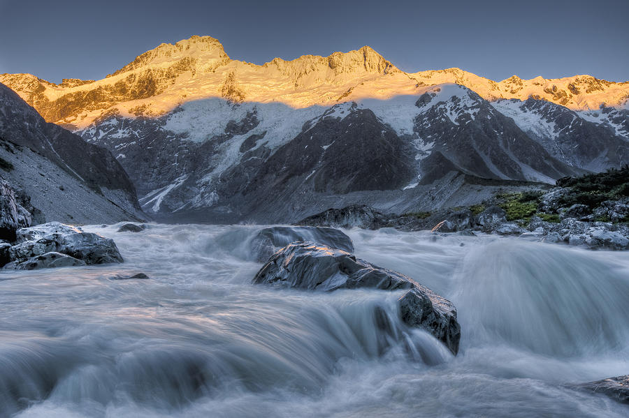 Mount Sefton And Hooker River At Dawn Photograph by Colin Monteath