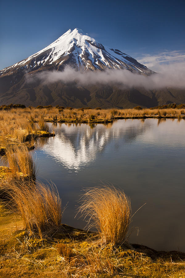 Mount Taranaki Reflected In Small Tarn Photograph by Colin Monteath