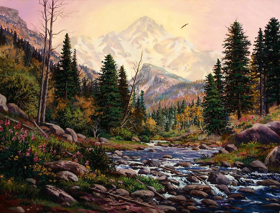 Mountain Majesty Painting by W Scott Fenton - Fine Art America