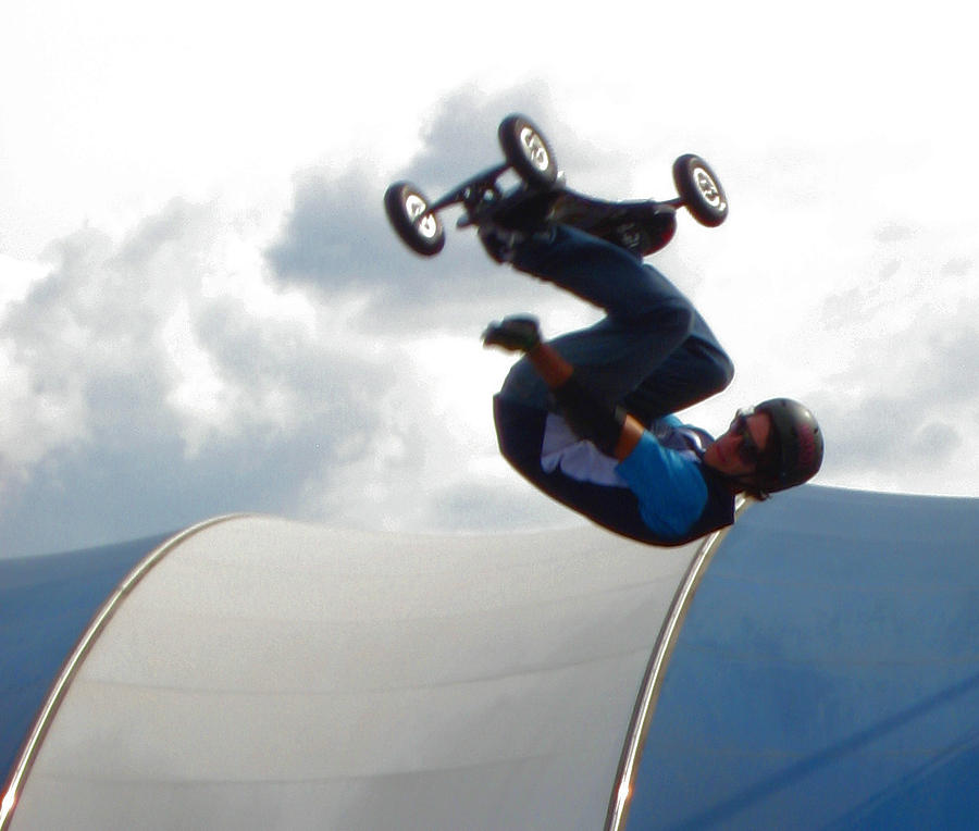 Mountain Man Skateboarding Photograph by Kym Backland