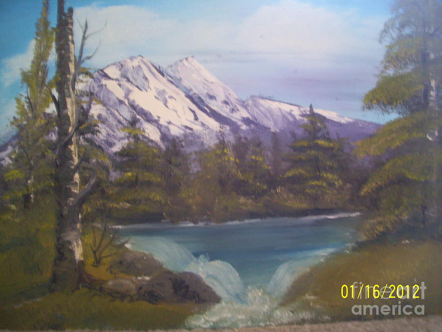 Mountain Painting - Mountain Paradise by Lora Marsh