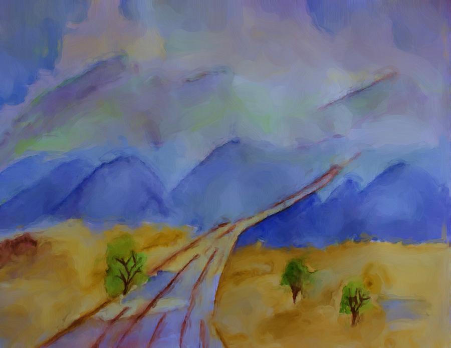 Mountain Pass Painting by Heidi Smith