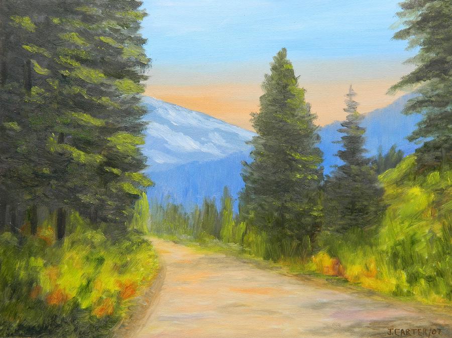 mountain path painting