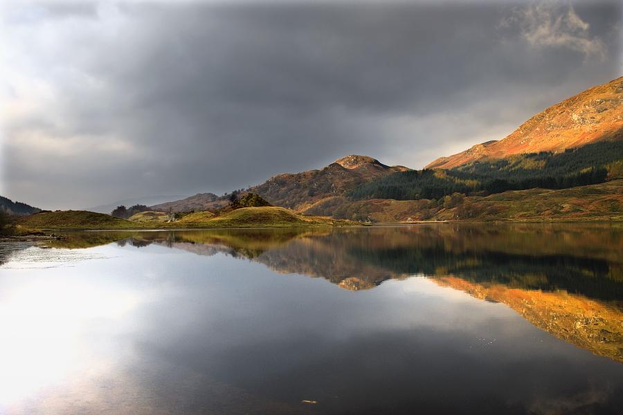 Landscape Photograph - Mountain Reflection In Water, Loch by John Short
