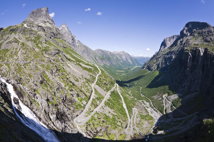 Transportation Photograph - Mountain Road, Norway by Dr Juerg Alean