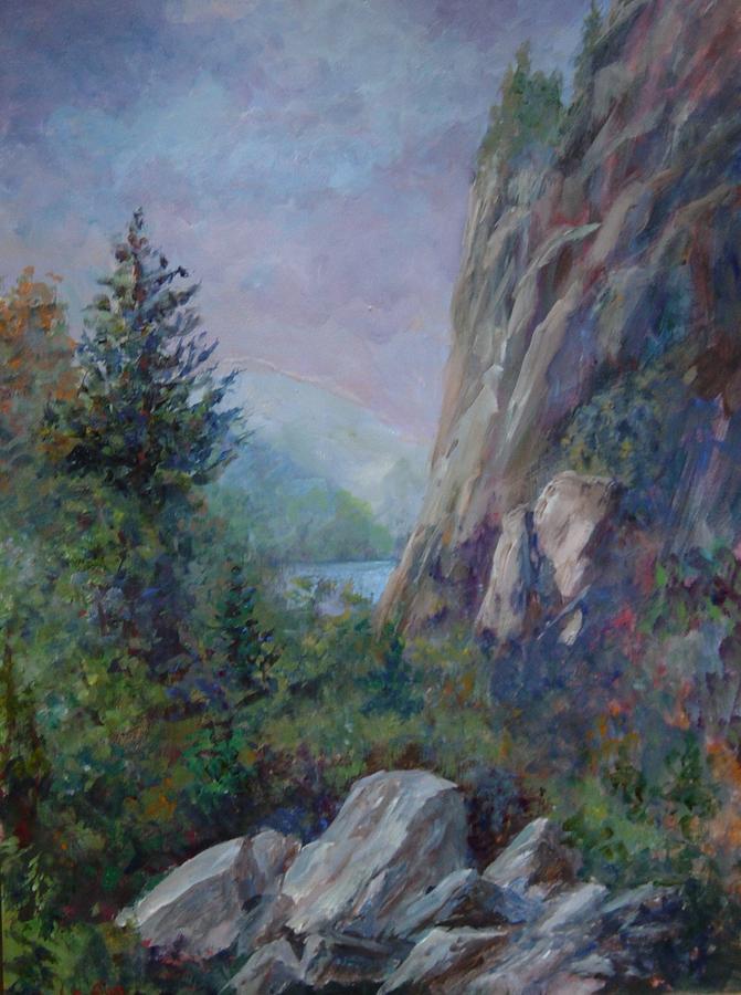 Mountain Side Painting by Lon Horton - Fine Art America