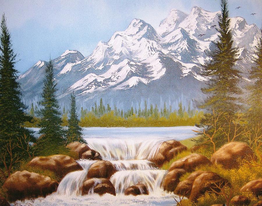 Mountain View Painting by Lydia Evans | Fine Art America