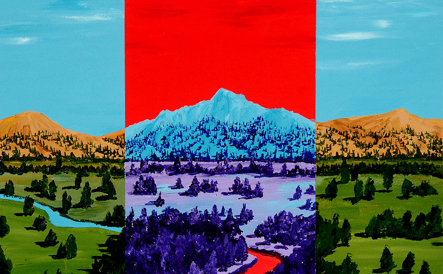 Mountain View Painting by Randall Weidner