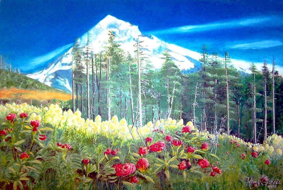 Mountain View Painting by Rogal Studio - Fine Art America
