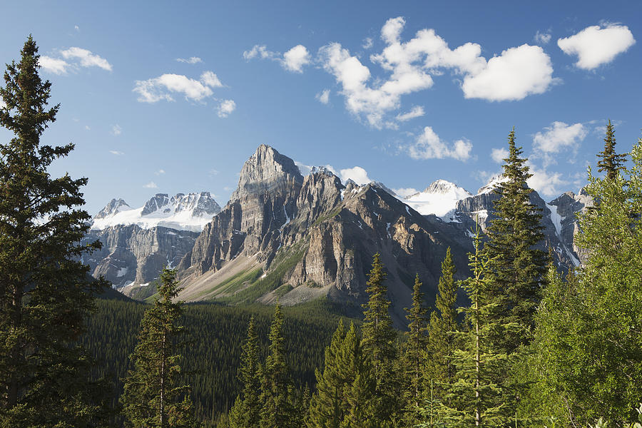 Mountain Vista With Cliff Face And Blue Photograph by Michael ...