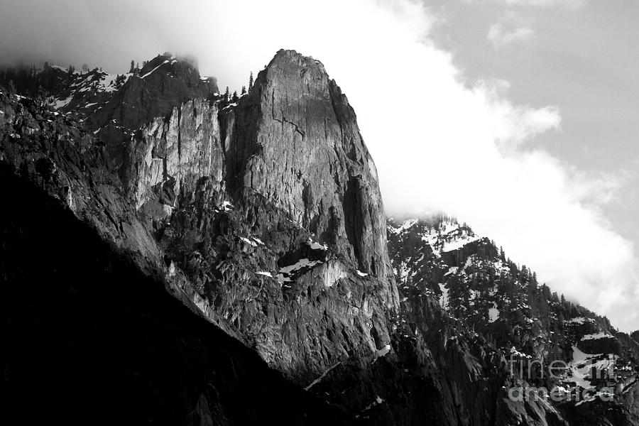 Mountains of Yosemite . 7D6167 . Black and White Photograph by Wingsdomain Art and Photography