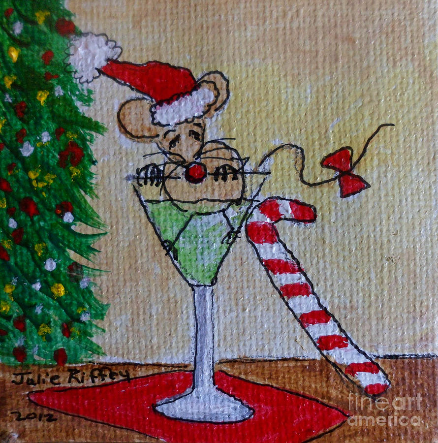 Mousetini Painting by Julie Brugh Riffey