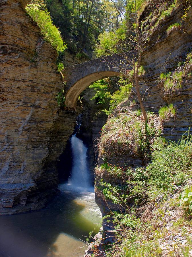 Spring Photograph - Mouth of the Glen Watkins Glen State Prk by Joshua House
