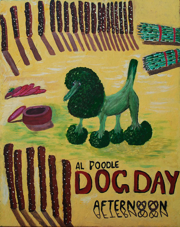 Broccoli Painting - Movie Poster in the Edible World III by Sushobha Jenner