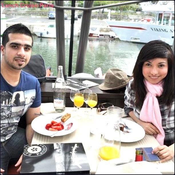 Paris Photograph - Mr. & Mrs.almulla On A Lunch by Kelly Custodio Almulla