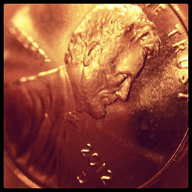 Macro Photograph - Mr Abe Lincoln. #penny #macro #olloclip by Eddy Welch