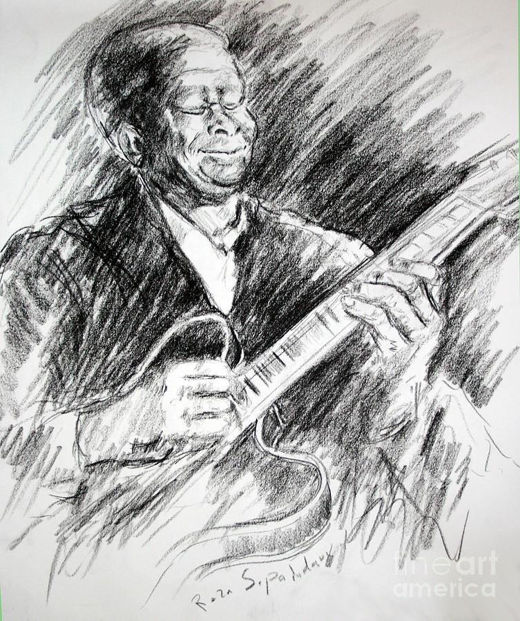 Mr Bb King Drawing by Reza Sepahdari